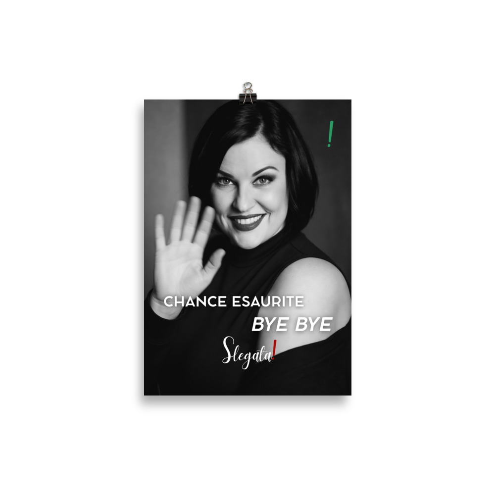Poster “Chance esaurite. Bye bye.” (V2) - Ancore SLEGATA! - immagine 2