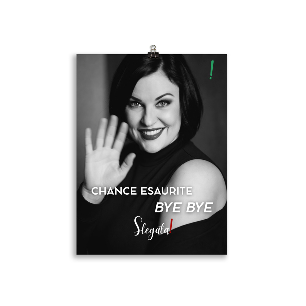 Poster “Chance esaurite. Bye bye.” (V2) - Ancore SLEGATA! - immagine 3
