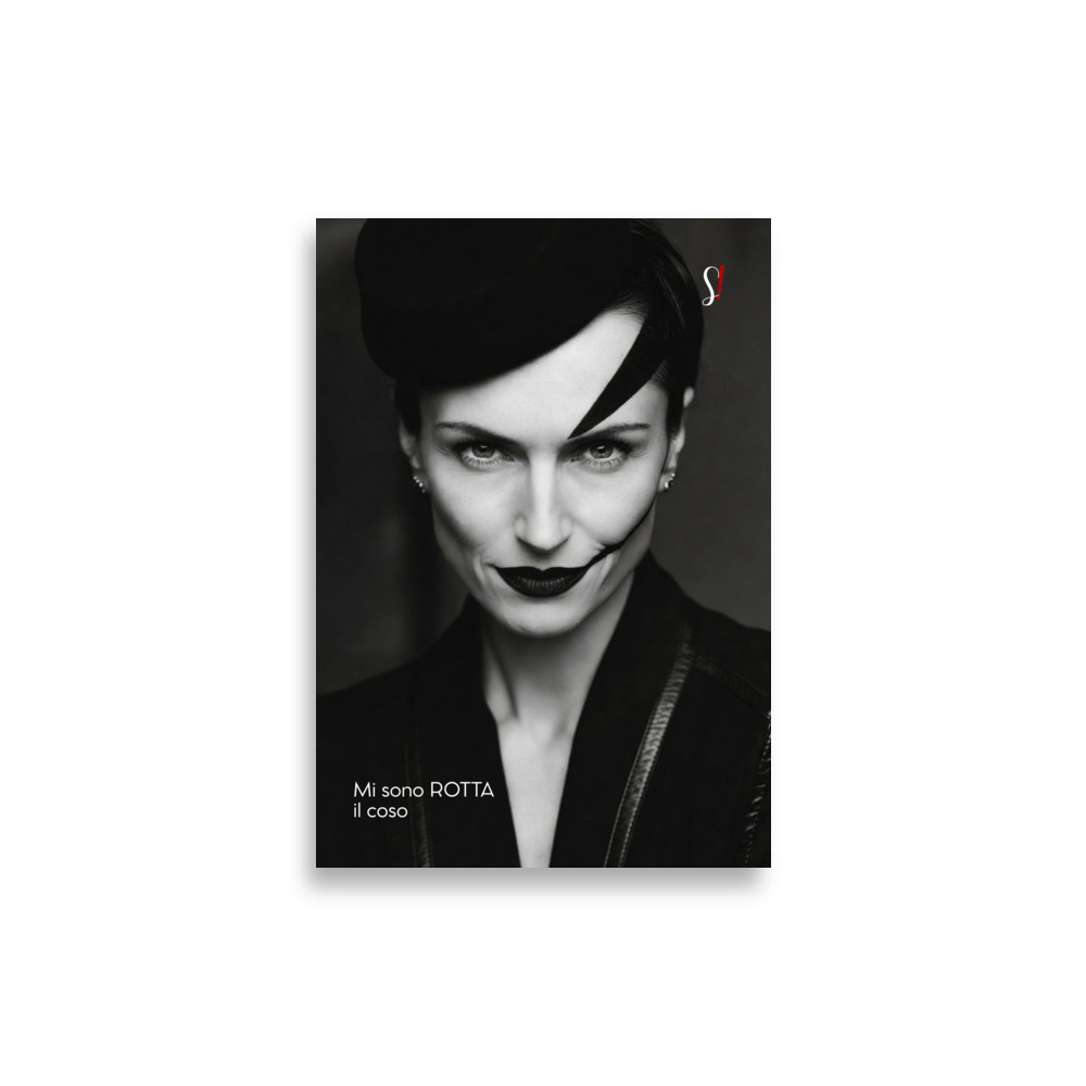 Poster «Mi sono rotta il coso» · V2 — Sorriso a tratto nero 2 Poster «Mi sono rotta il coso» · V2 — Sorriso a tratto nero - immagine 2