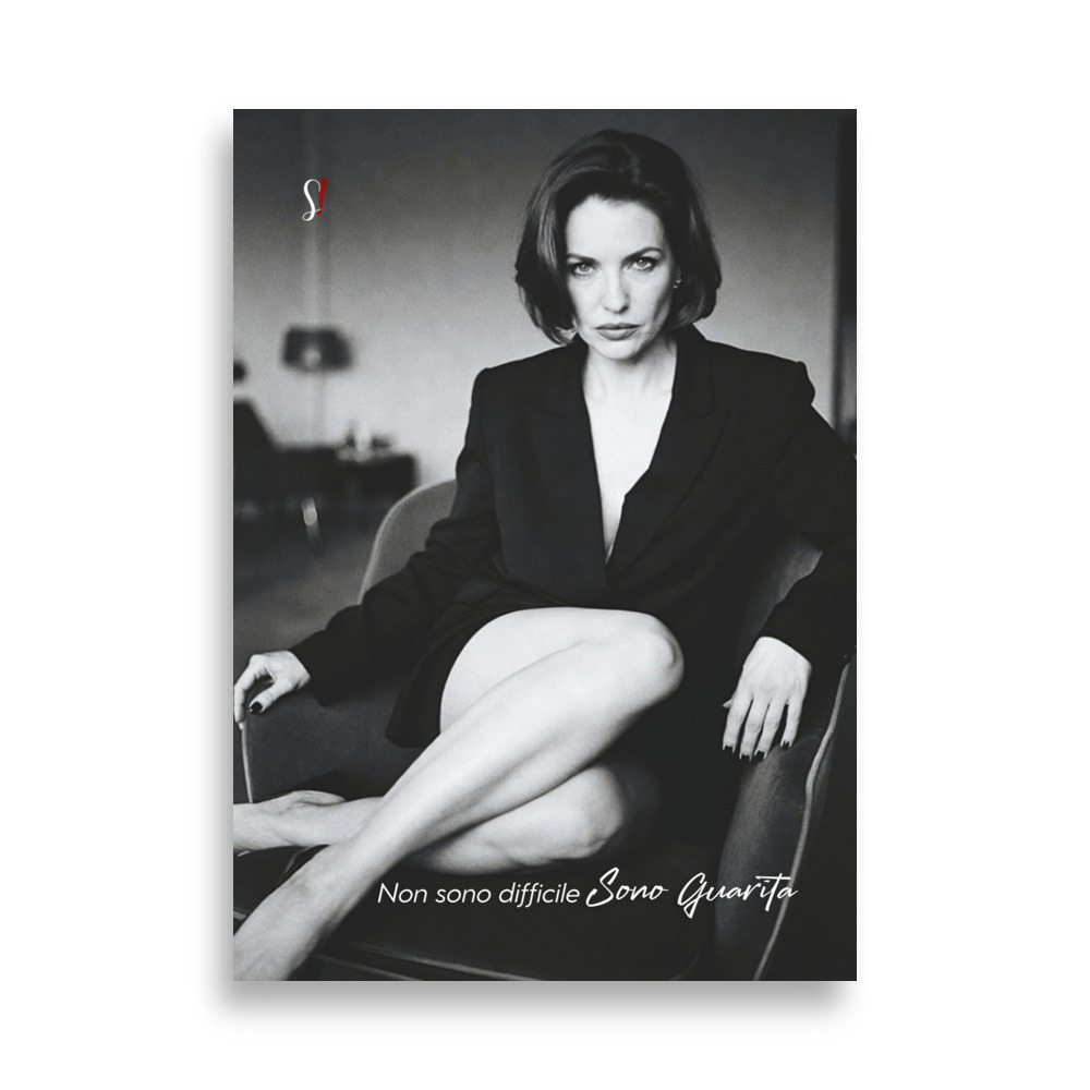 Poster «Non sono difficile. Sono guarita» di Slegata!, versione in poltrona