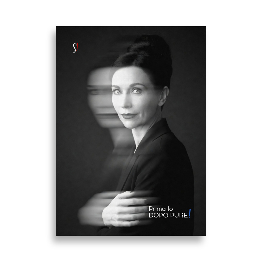 Poster «Prima io. Dopo pure» · V6 — Doppia esposizione 1 Poster «Prima io. Dopo pure» di Slegata!, versione doppia esposizione